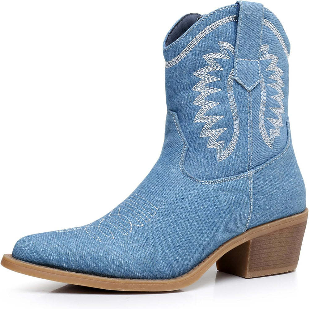 Embroidery Print Patterned Boots