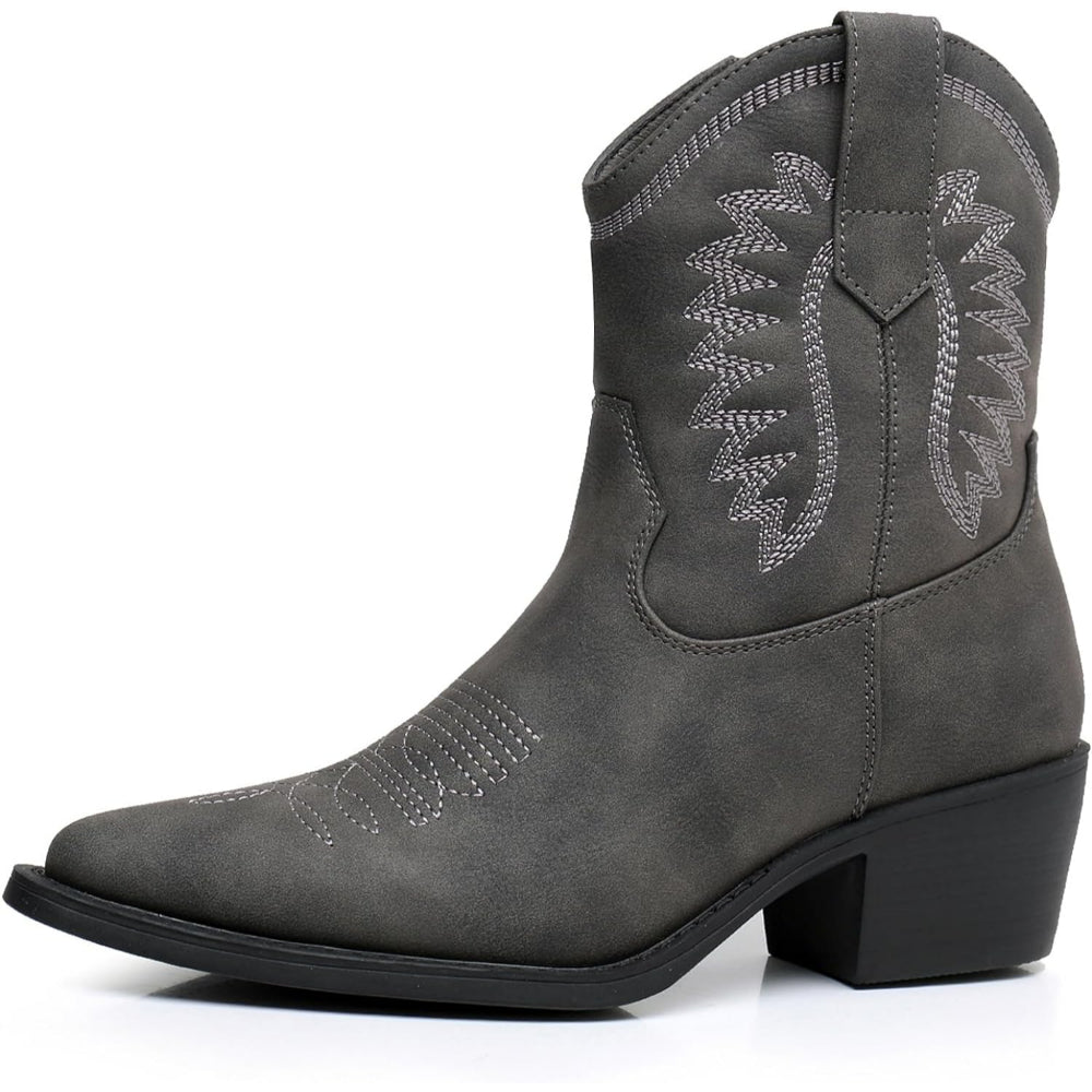 Embroidery Print Patterned Boots