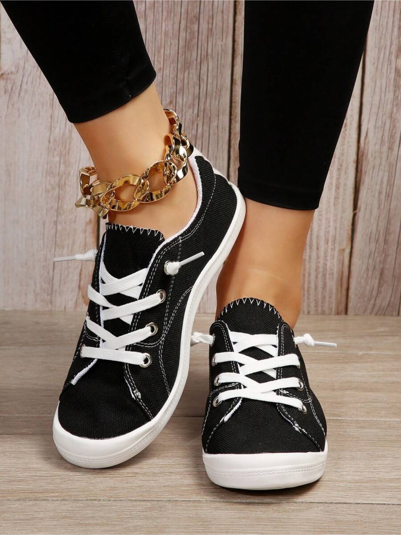 Front Lace Up Casual Canvas Shoes