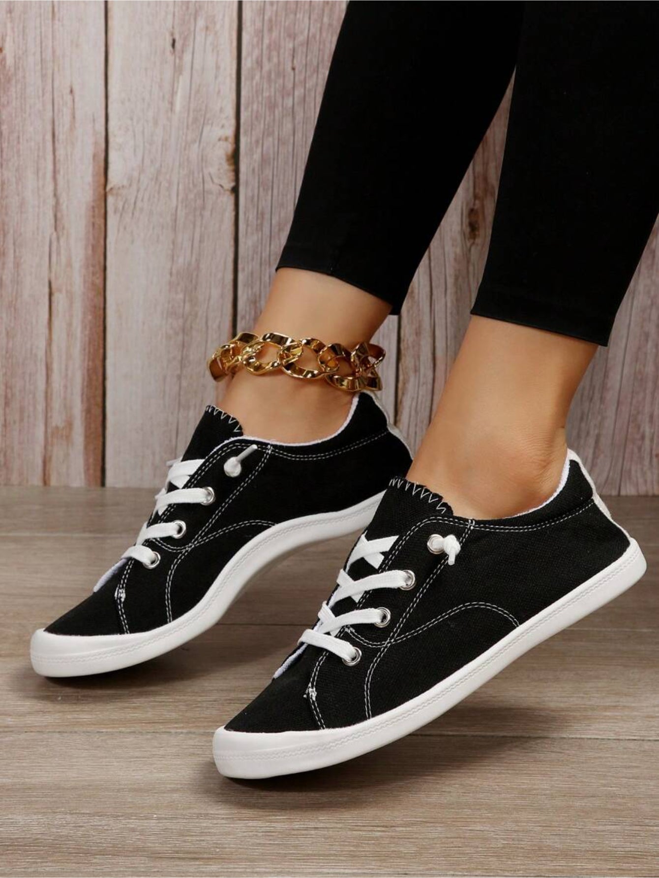 Front Lace Up Casual Canvas Shoes
