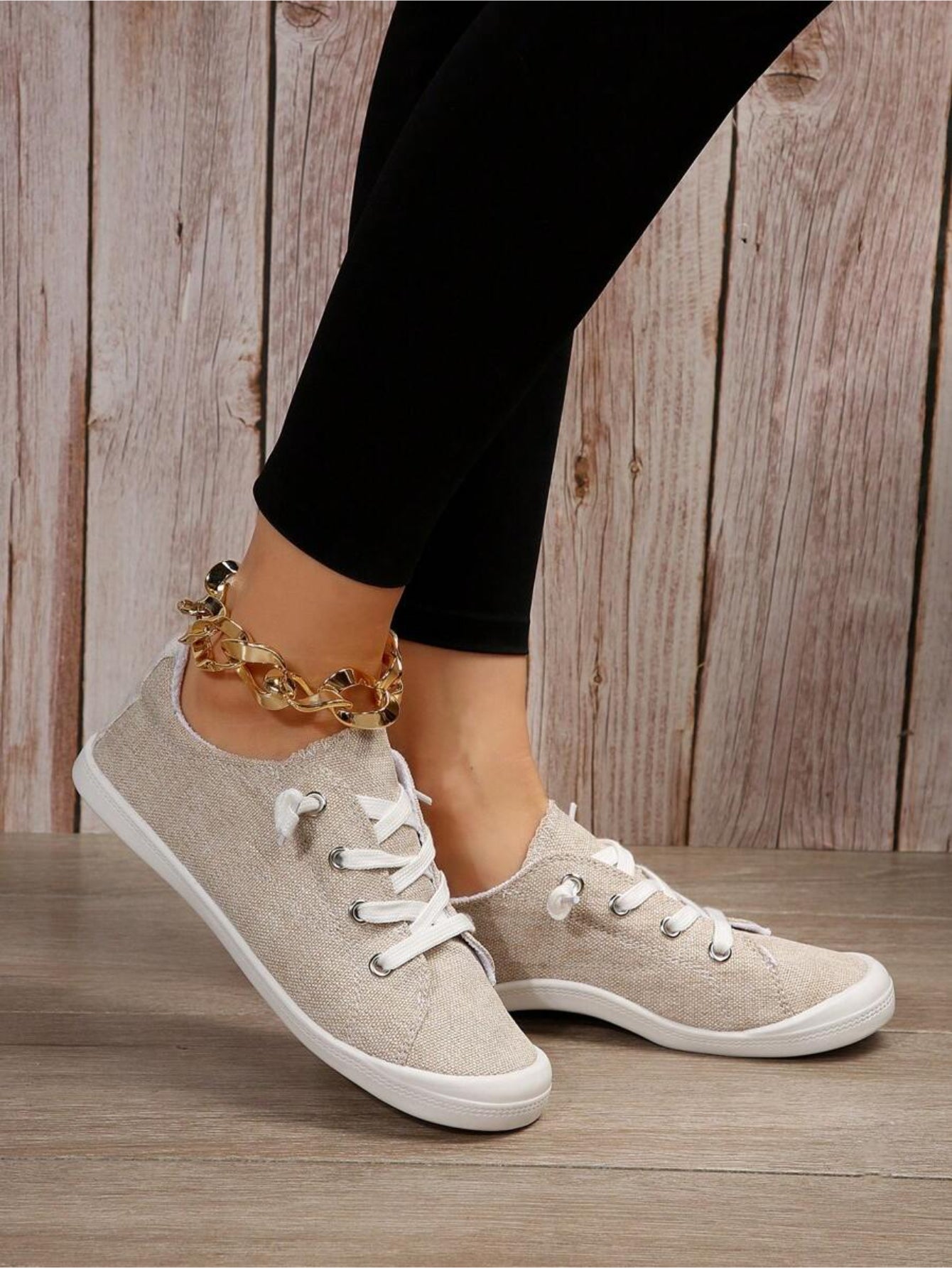 Front Lace Up Casual Canvas Shoes