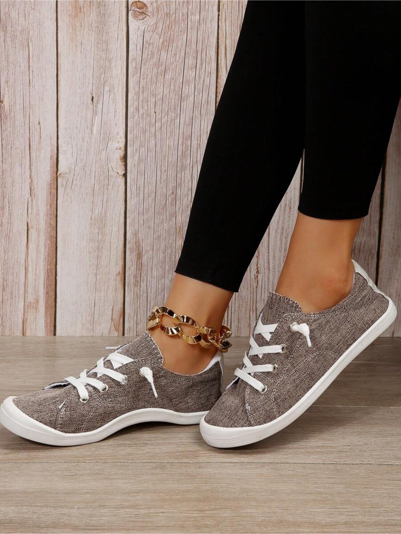 Front Lace Up Casual Canvas Shoes