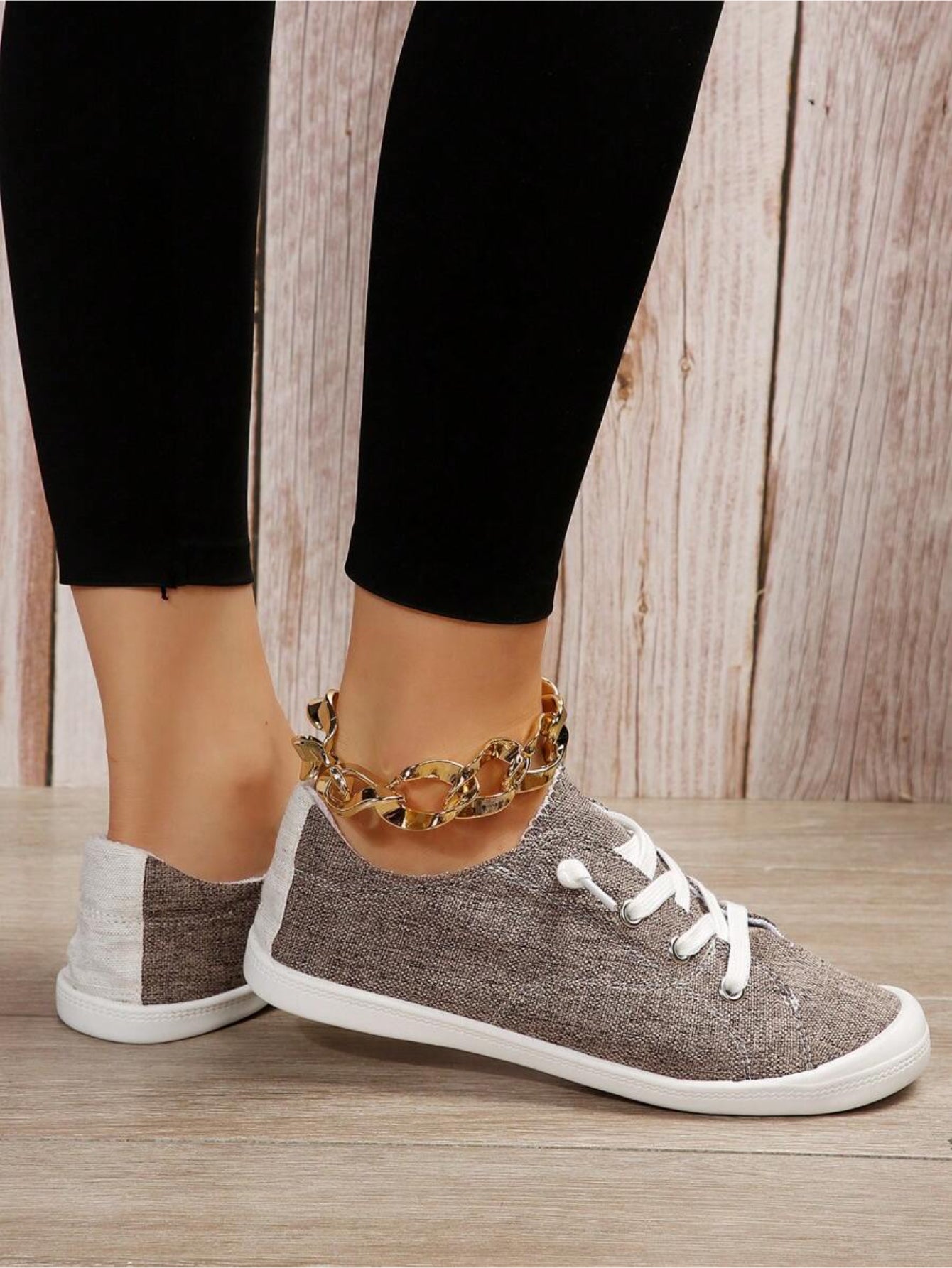 Front Lace Up Casual Canvas Shoes