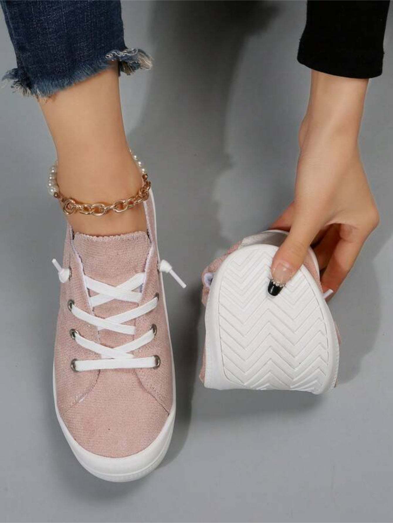 Front Lace Up Casual Canvas Shoes