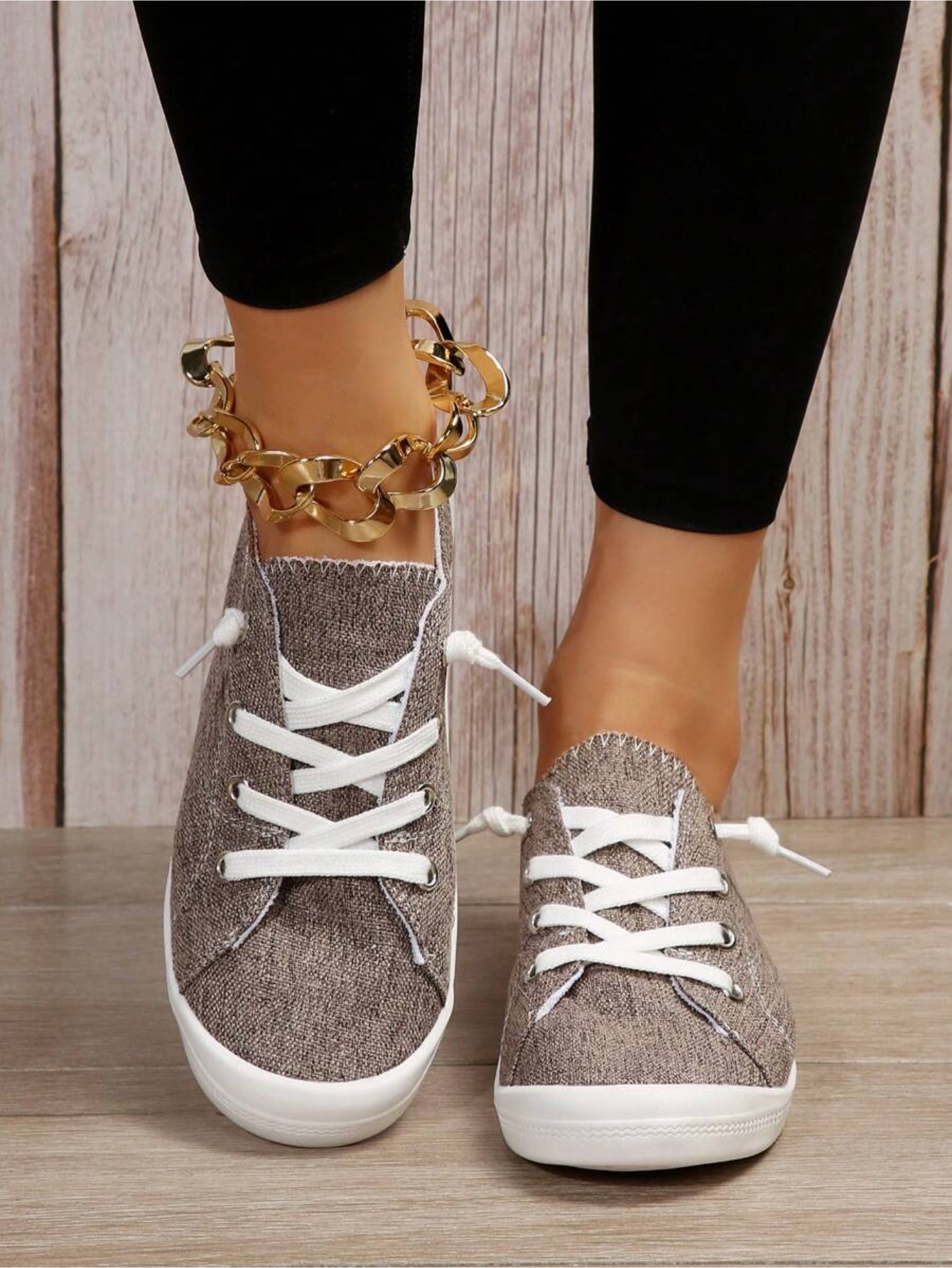 Front Lace Up Casual Canvas Shoes