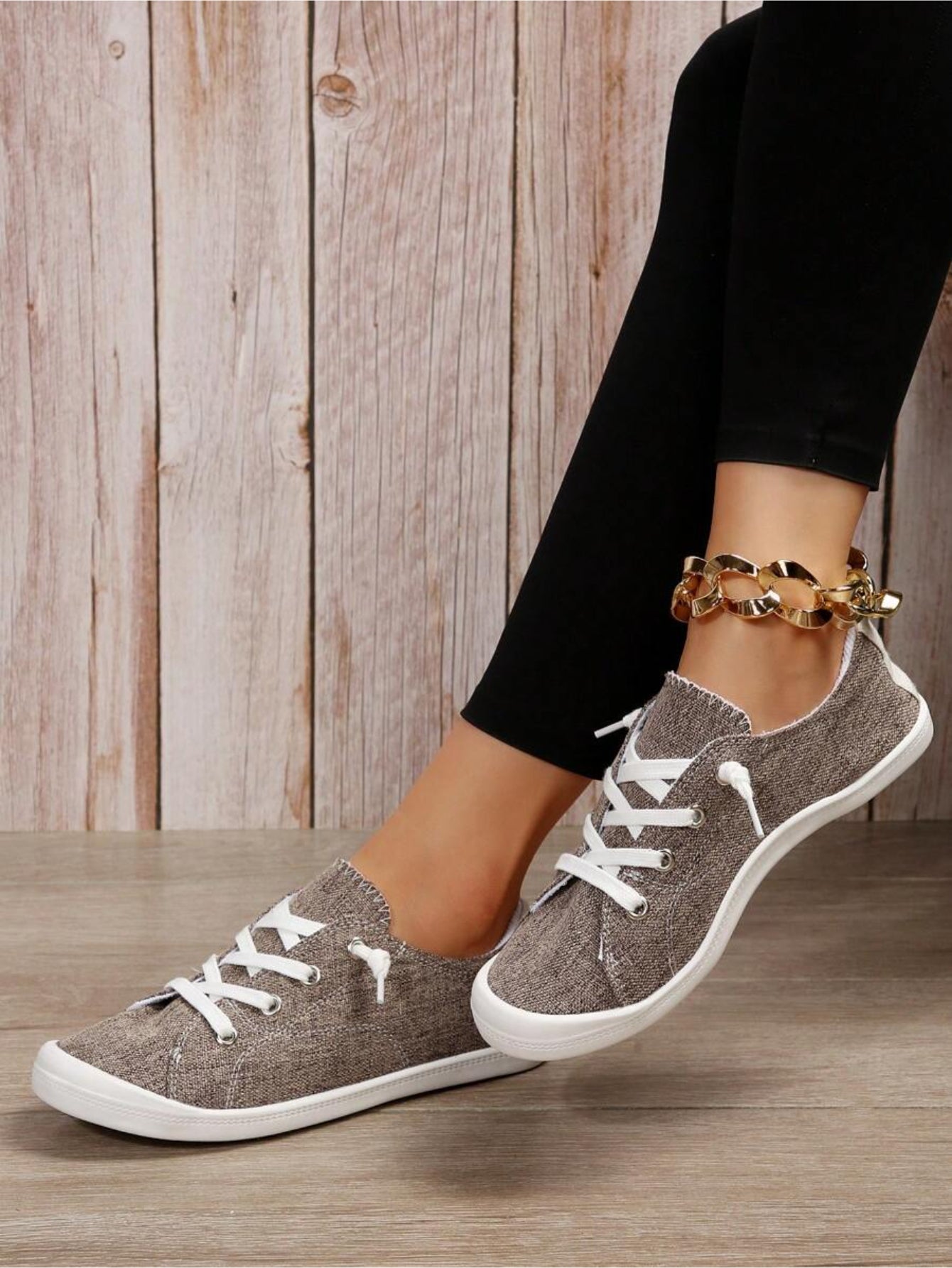 Front Lace Up Casual Canvas Shoes