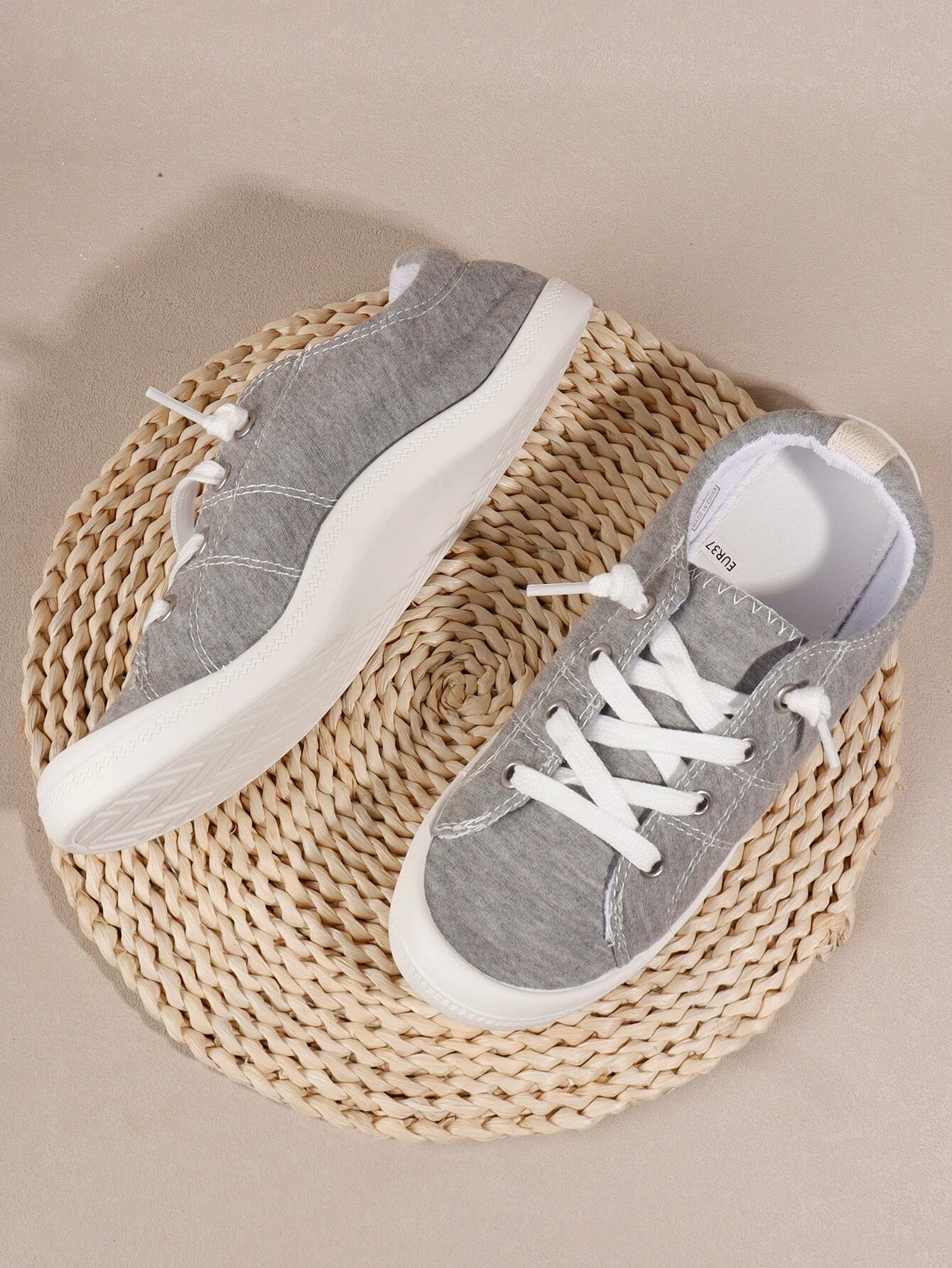 Front Lace Up Casual Canvas Shoes