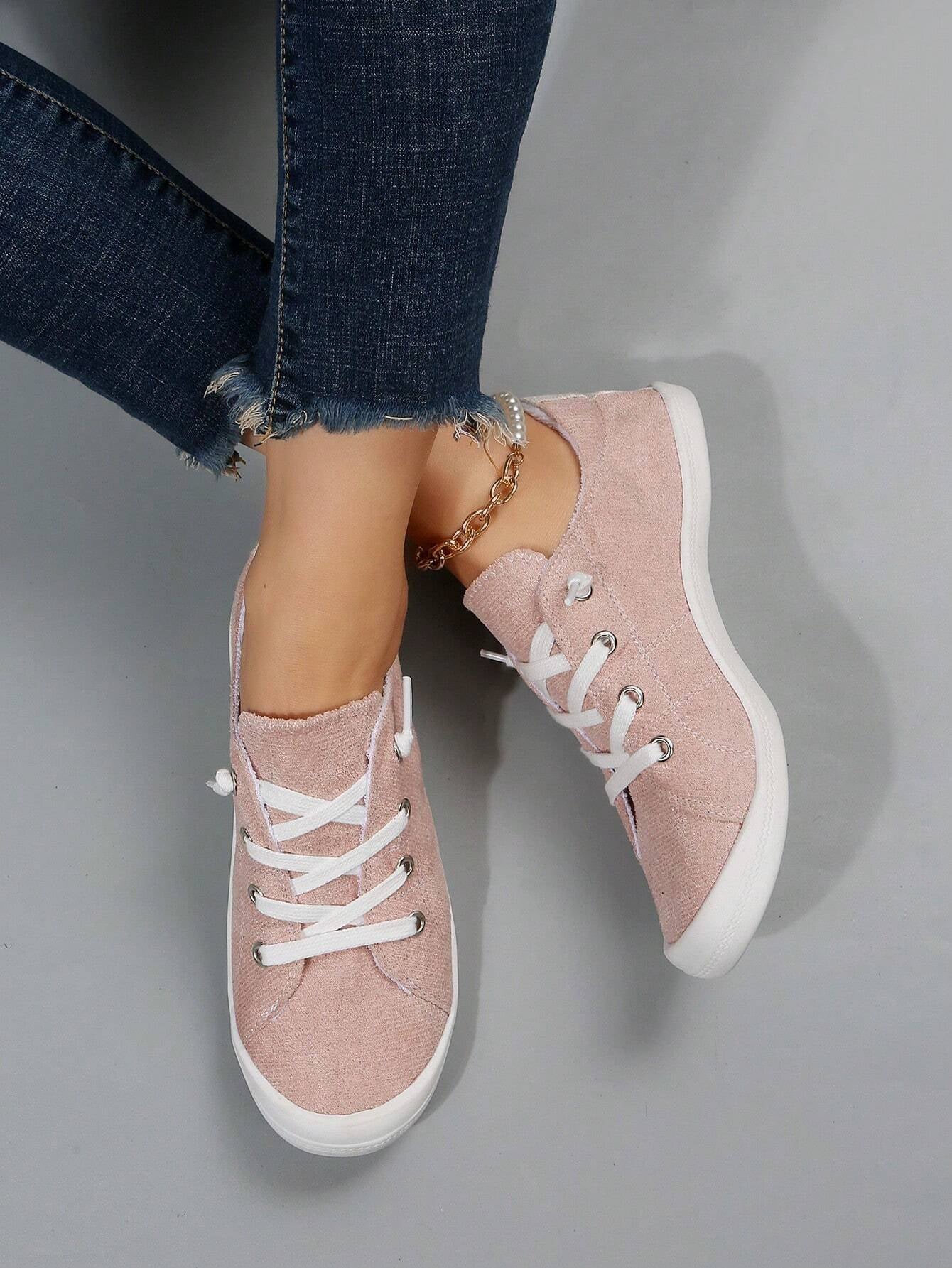 Front Lace Up Casual Canvas Shoes