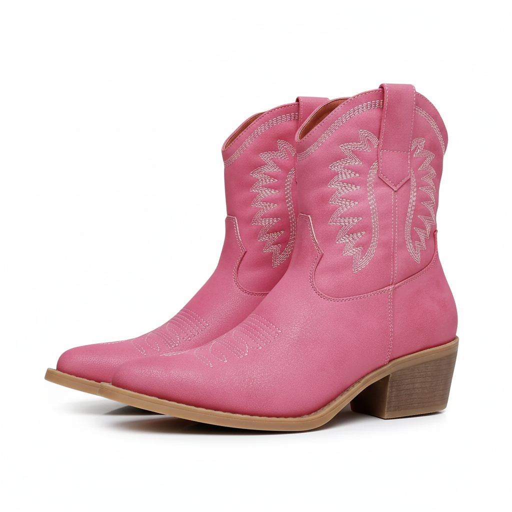 Embroidery Print Patterned Boots