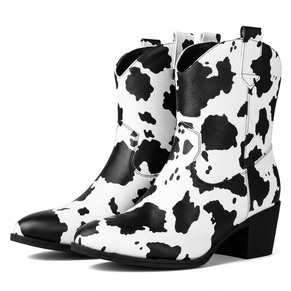 Print Patterned Walking Boots