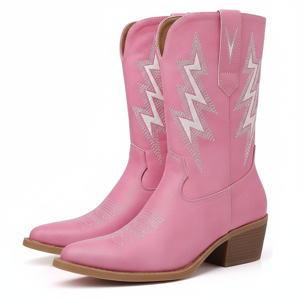 Classic Embroidery Printed Boots