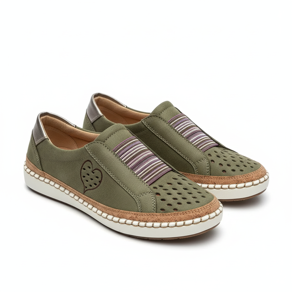 Women Casual Breathable Hollow Slip On Flat Loafers