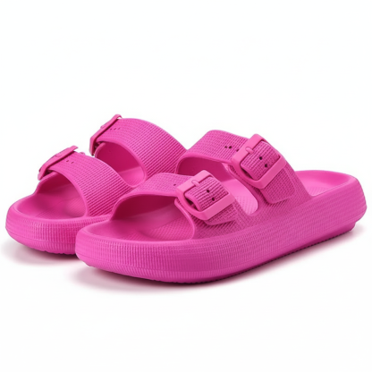 Unisex Dual Buckle Soft Adjustable EVA Sandals