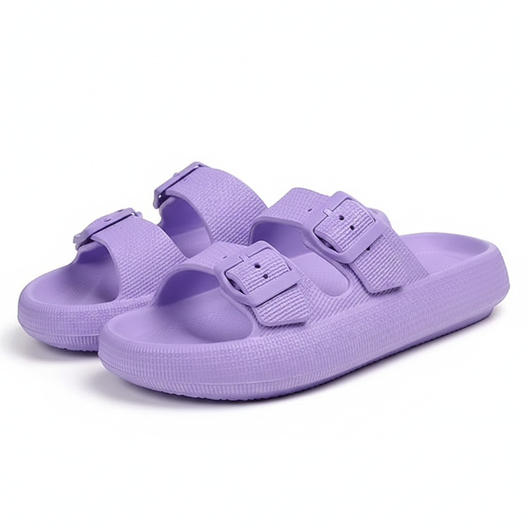 Adjustable Double Buckle Sandals