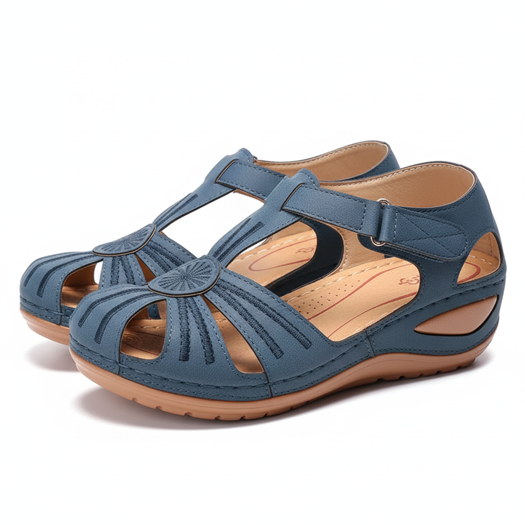 Women's Summer Casual Comfort Wedge Ankle Strap Sandals