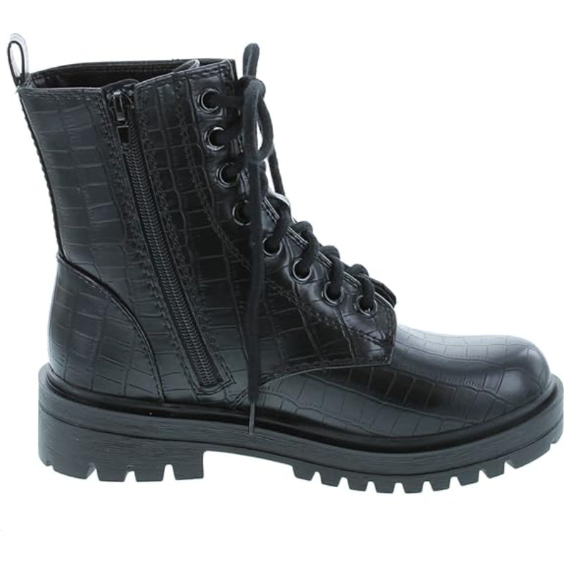 Lace Up And Zipper Boots