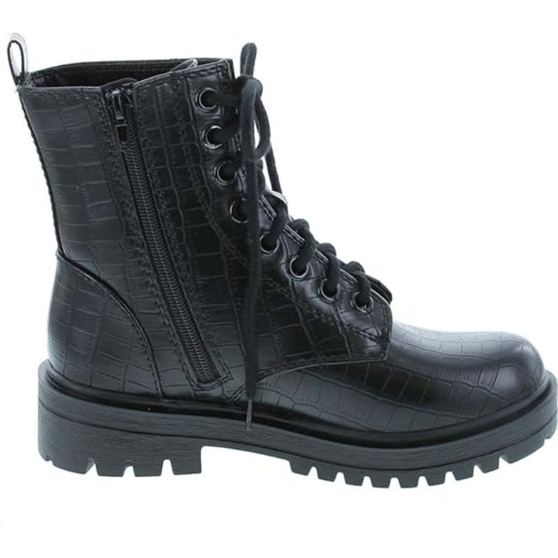 Lace Up And Zipper Boots