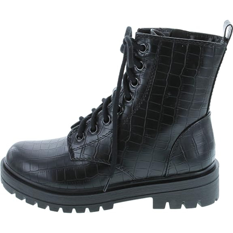 Lace Up And Zipper Boots