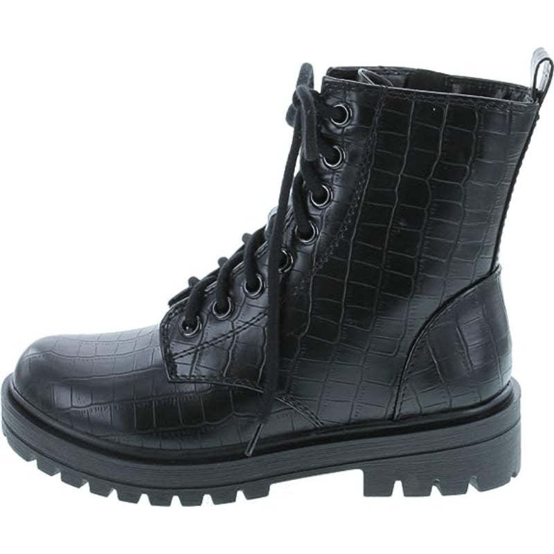 Lace Up And Zipper Boots