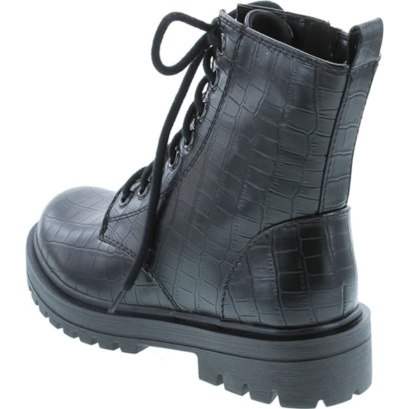 Lace Up And Zipper Boots