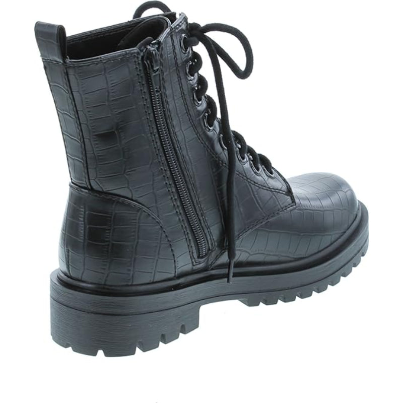 Lace Up And Zipper Boots