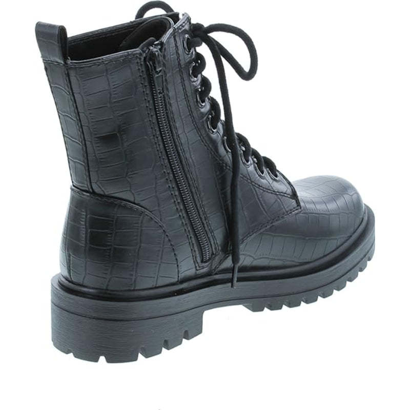 Lace Up And Zipper Boots