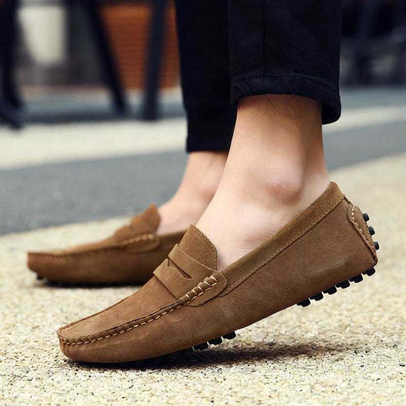 Lightweight Slip On Leather Loafers