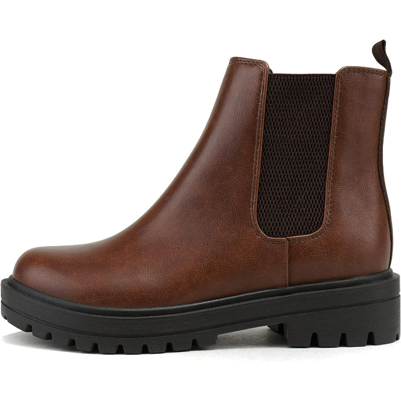 Low Zip Up Lug Sole Shoe