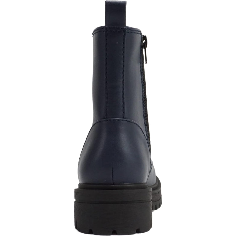 Lug Sole Lace Up And Zipper Boots