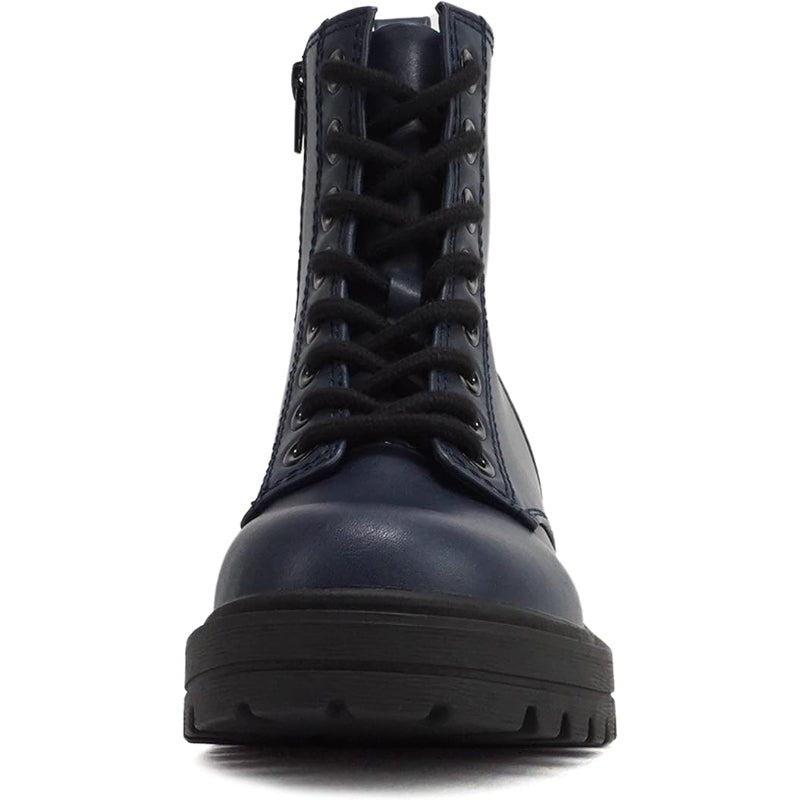 Lug Sole Lace Up And Zipper Boots