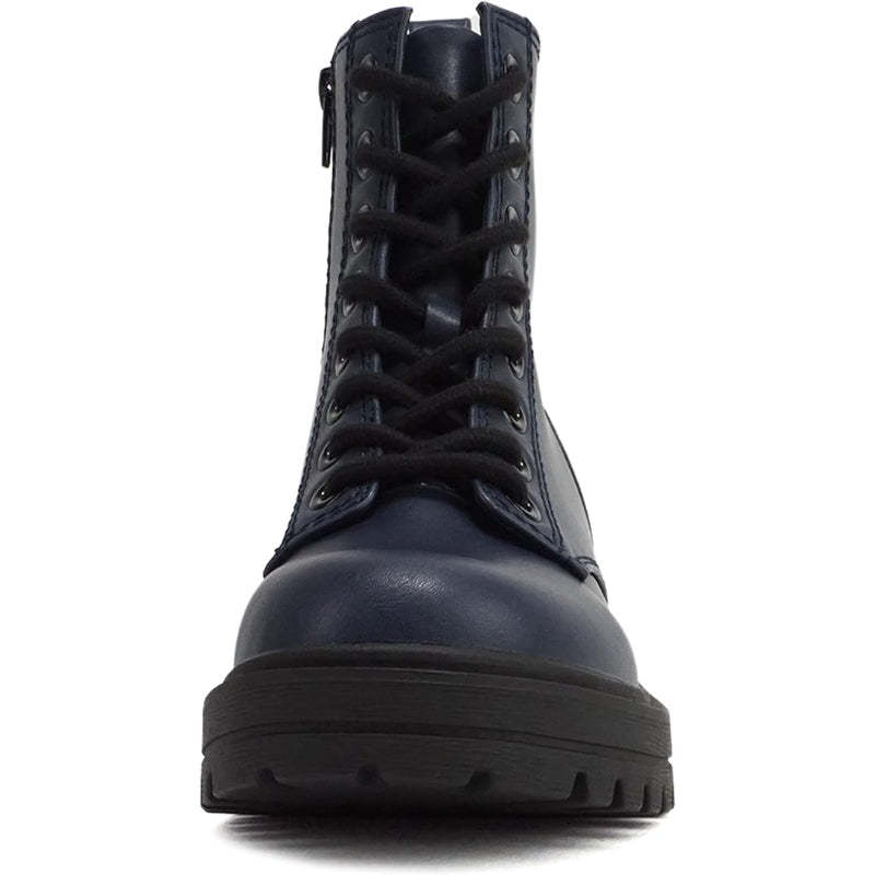 Lug Sole Lace Up And Zipper Boots