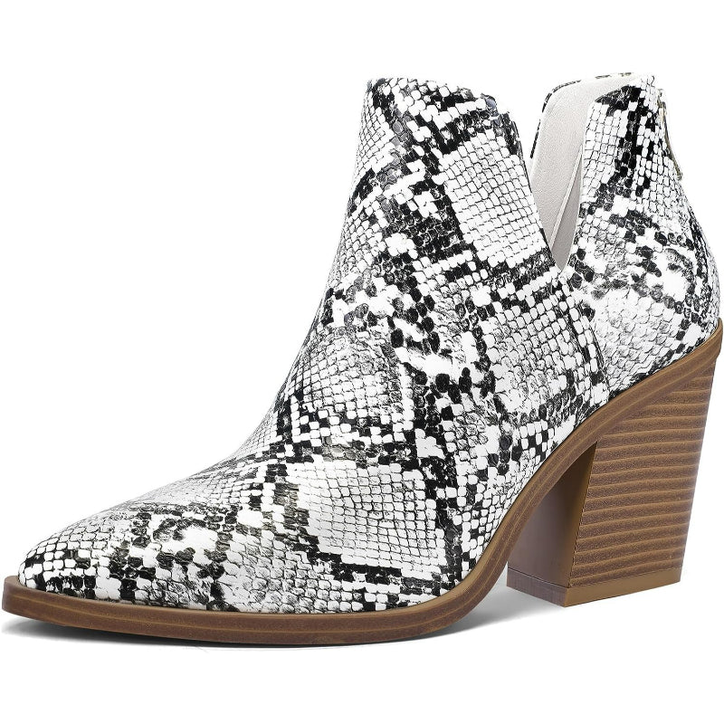 Pointed Patterned Boots