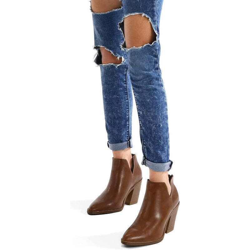 Pointed Patterned Boots