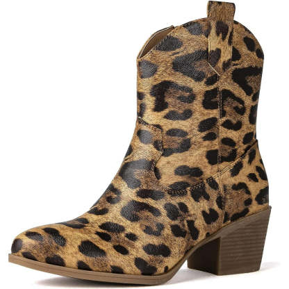 Print Patterned Walking Boots