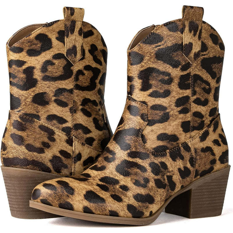 Print Patterned Walking Boots