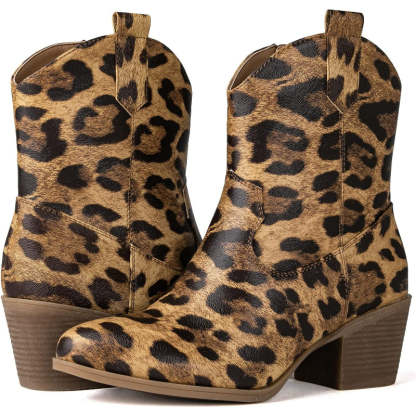 Print Patterned Walking Boots