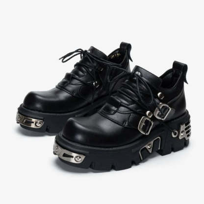 Punk Style Lace Up Shoes