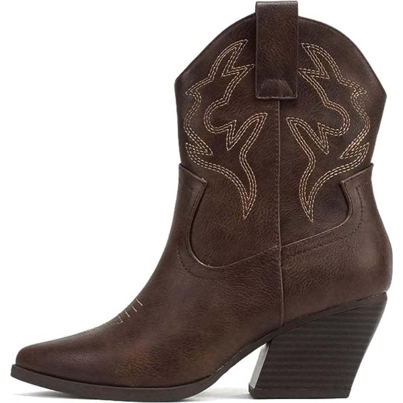 Stitched Pointed Boots