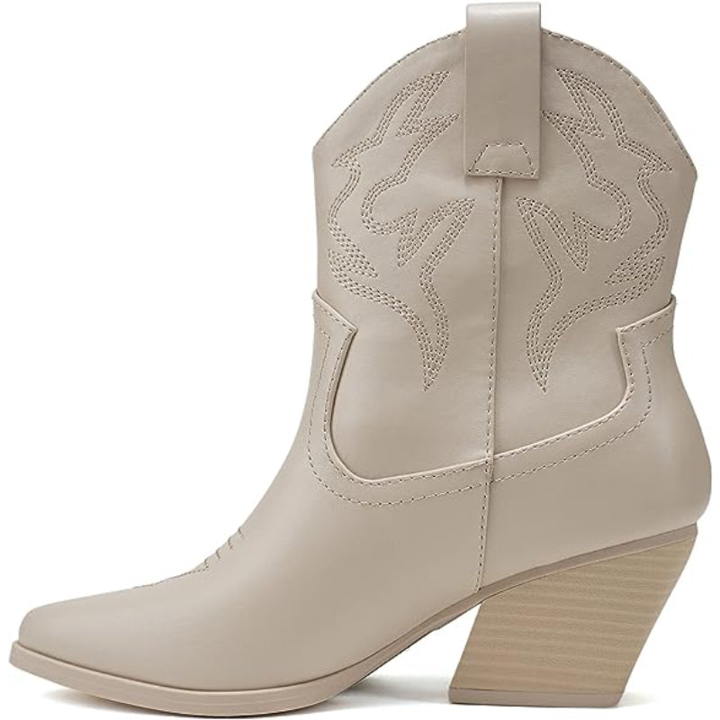 Stitched Pointed Boots