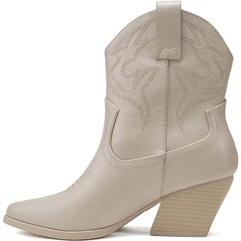 Stitched Pointed Boots