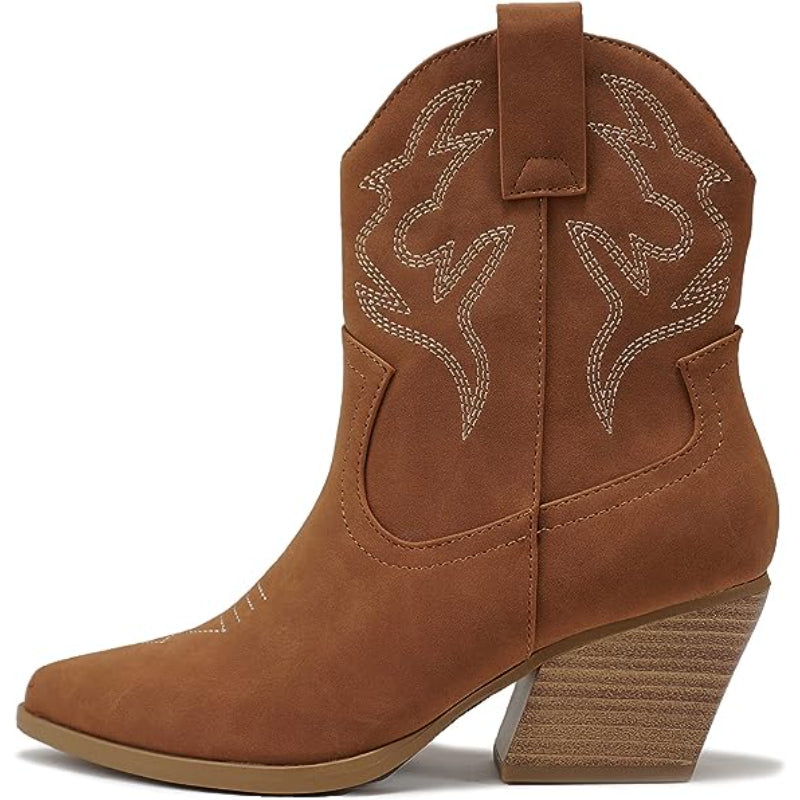 Stitched Pointed Boots