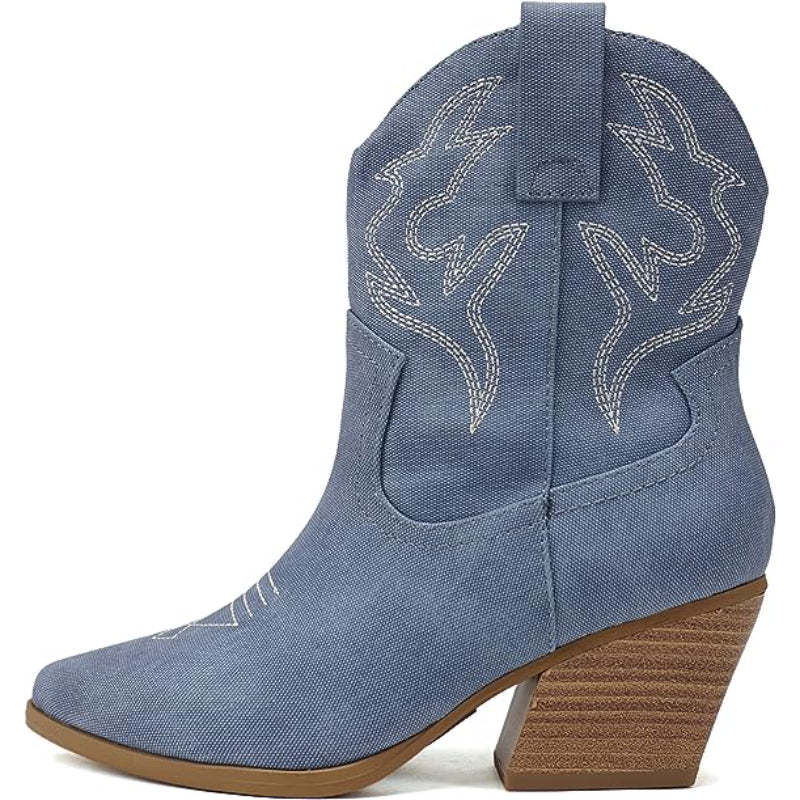 Stitched Pointed Boots