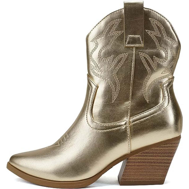 Stitched Pointed Boots