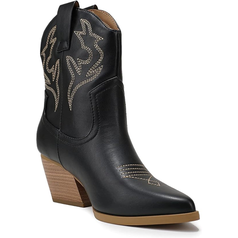 Stitched Pointed Boots