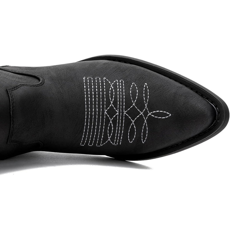 Stitched Up Embroidery Artwork Printed Boots