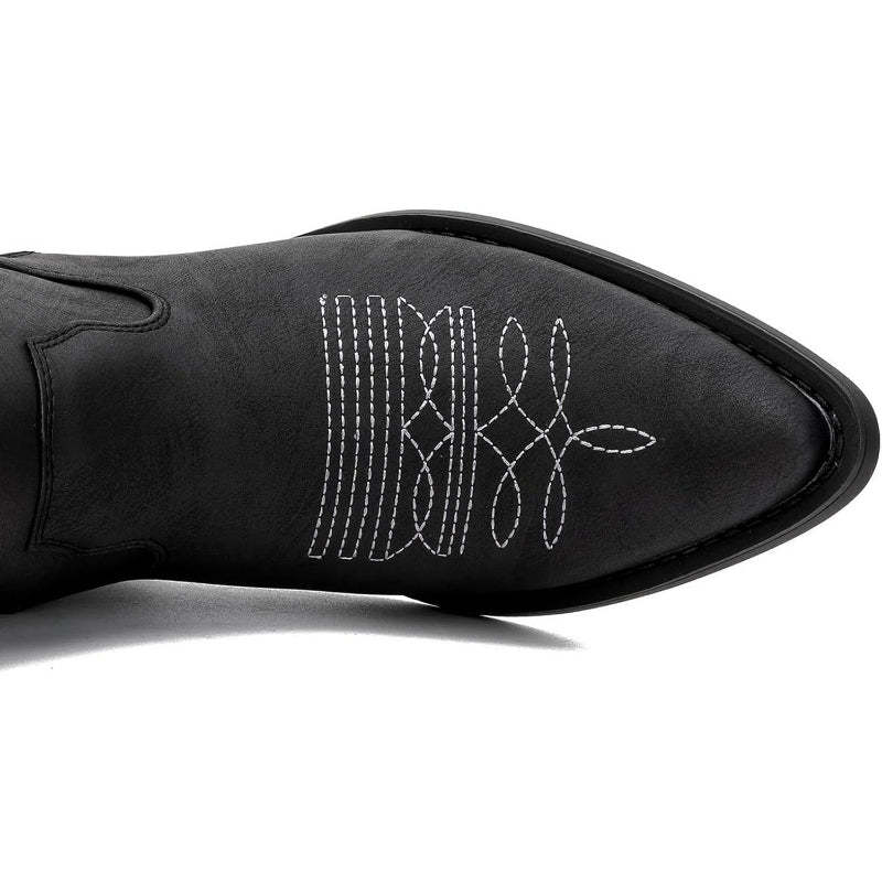 Stitched Up Embroidery Artwork Printed Boots