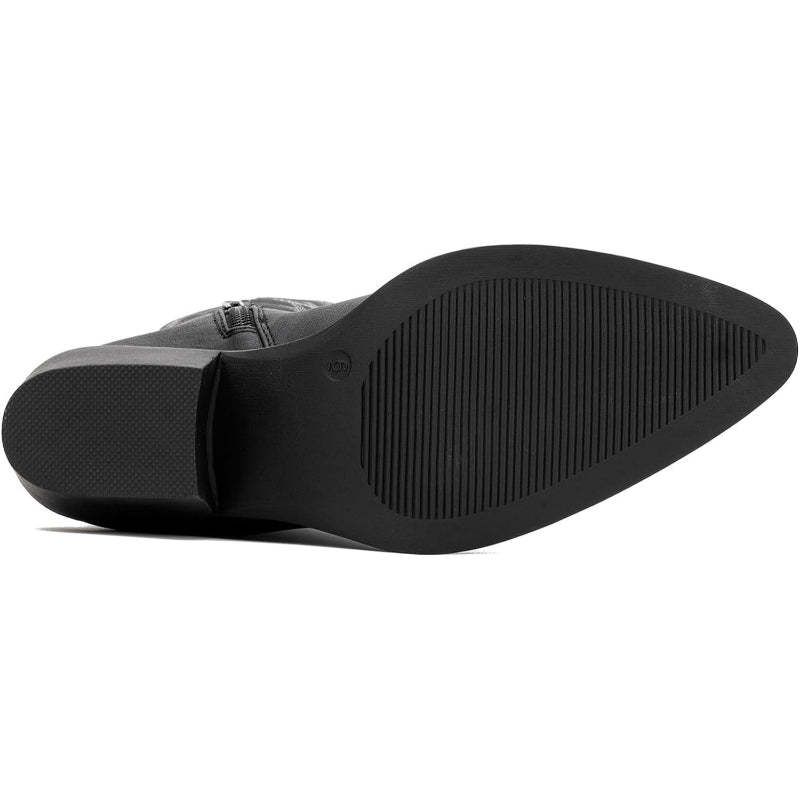 Stitched Up Embroidery Artwork Printed Boots