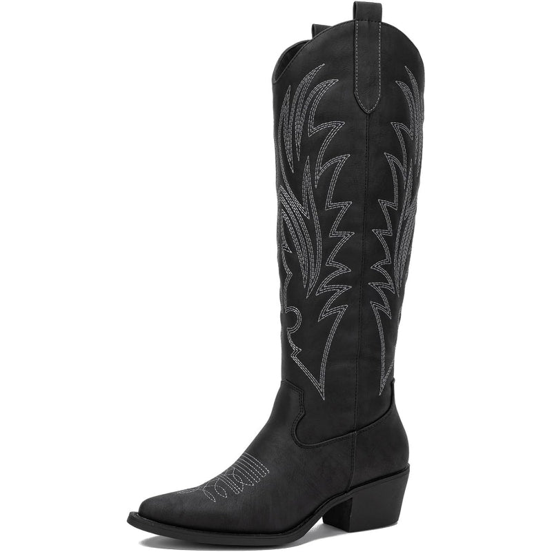 Stitched Up Embroidery Artwork Printed Boots