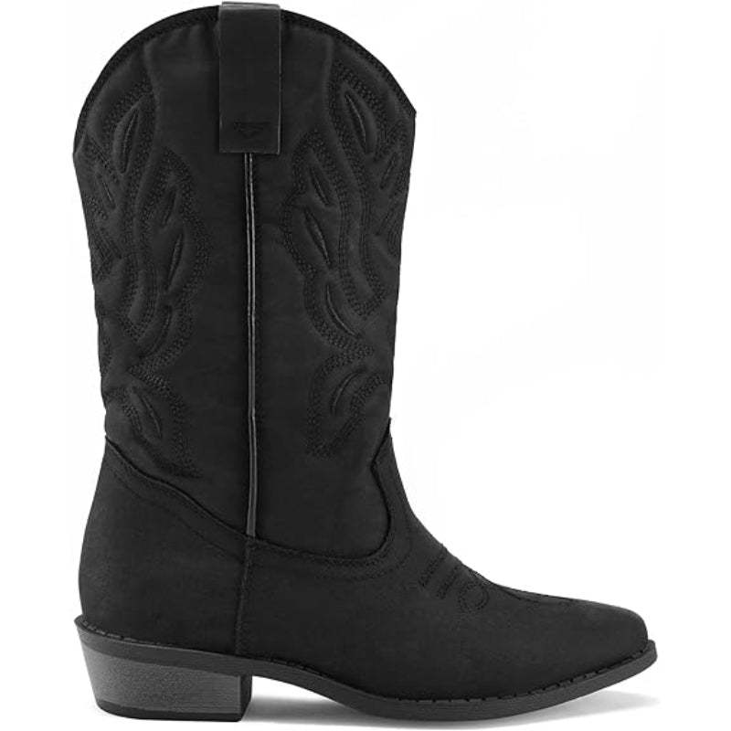 Western Embroidered Pointed Boots