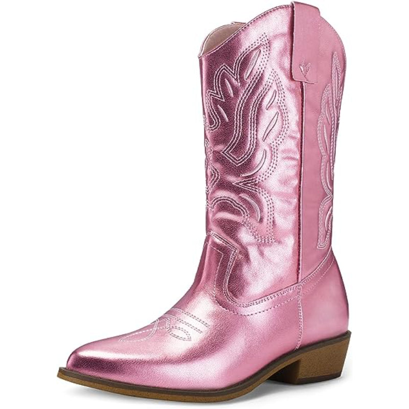 Western Embroidered Pointed Boots